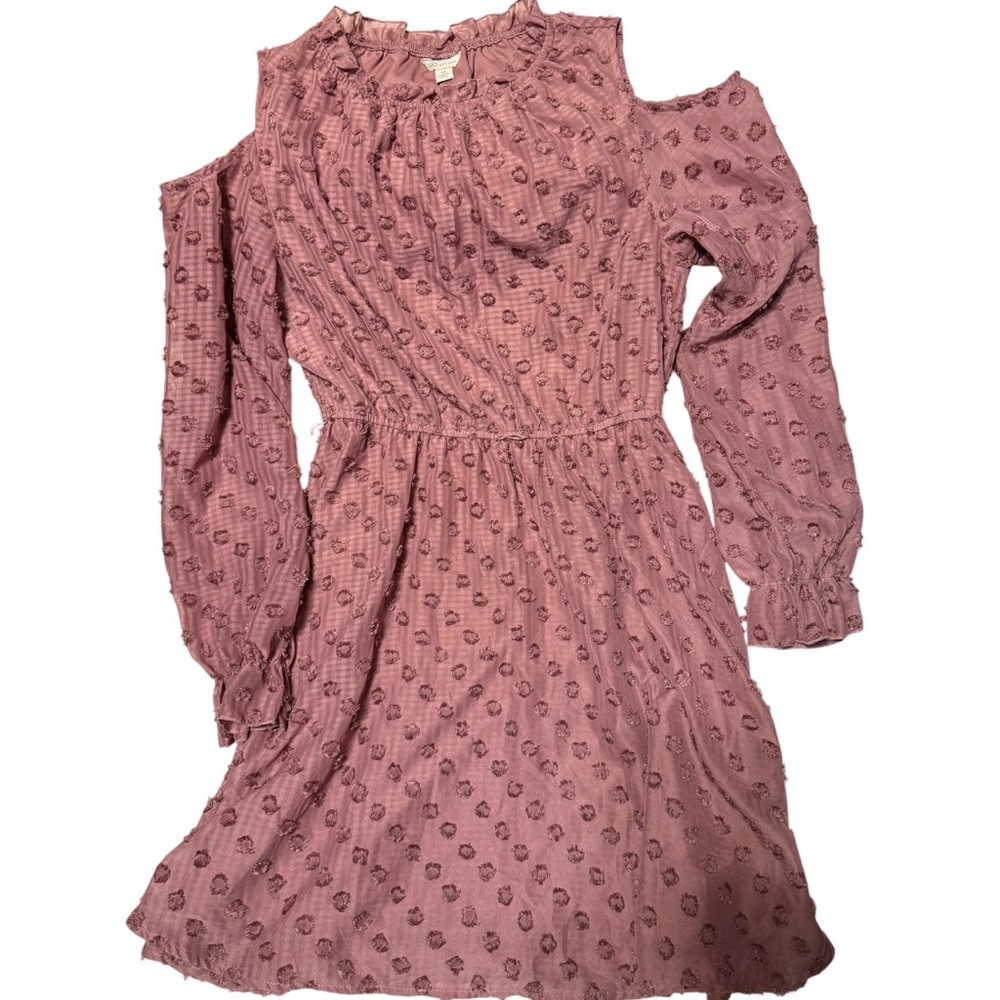 Ladies Cato Mauve Off the Shoulder Dress